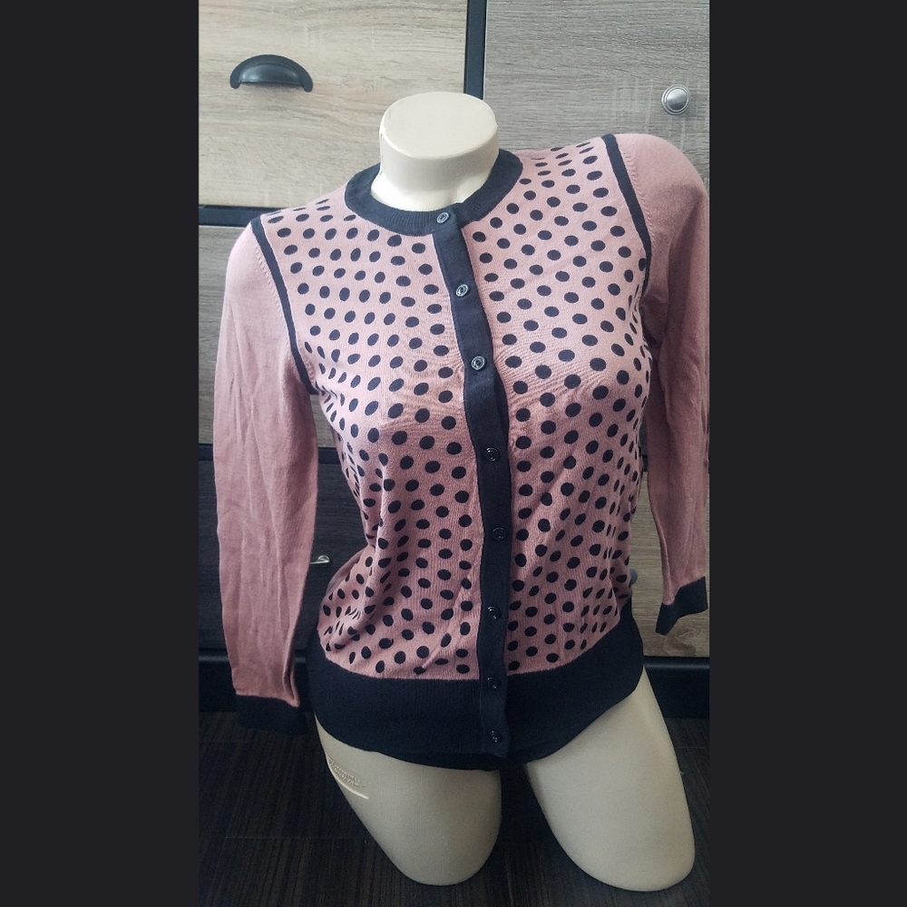 LOFT Polka Dot Cardigan